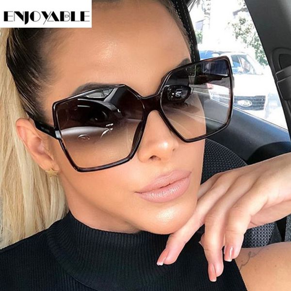 

2020 big sunglasses women shape for retro women square sunglasses clear len brand designer fashion gothic large sun glasses g181, White;black