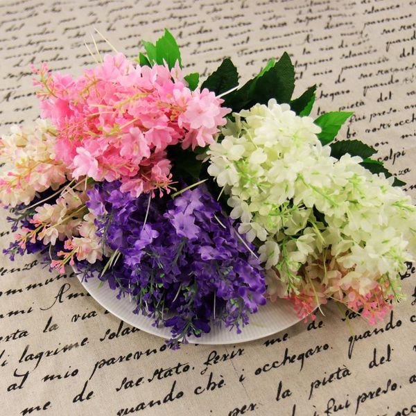 

artificial hyacinth flower bouquet silk flower for diy wedding bridal shower festival party home office garden decoration