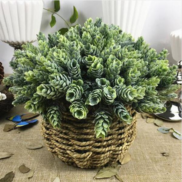 

gxinug 30 heads artificial small pineapple plastic tree leaves flores fake flowers diy wedding home decoration plant