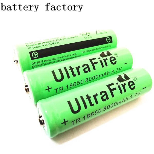 

ultrefire 18650 battery 8000mah 3.7v lithium battery use for strong light flashlight and portable fan and so on.