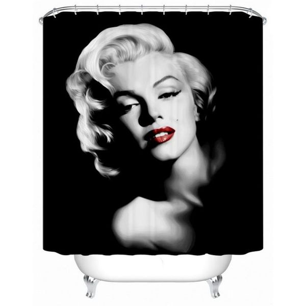 

wonzom 1pcs marilyn monroe waterproof shower curtain girl bathroom decor belle decoration cortina de bano 2017 bath curtain gift