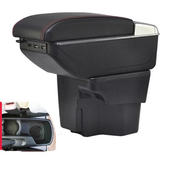 

for kia rio iii armrest box kia rio 3 central store content box cup holder 2012-2016 automotive retrofit accessories
