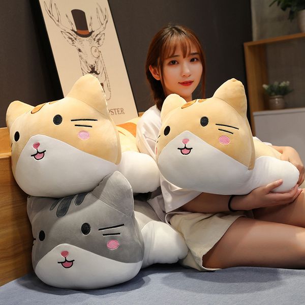 

Appease Plush Toy Cat Pillow Long Balls Cat Girls Sleep with Her Clip Leg down Cotton Software Pillow