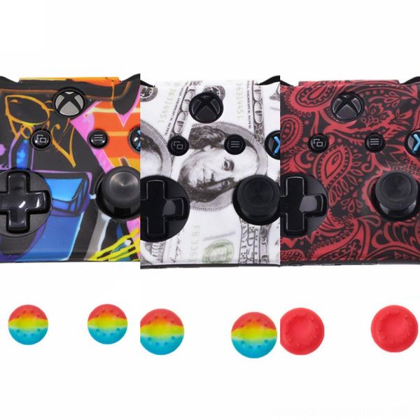 

pgpih bloody hand patterned part replacement housing shell case front faceplate for xbox one x & one s controller (model 1708