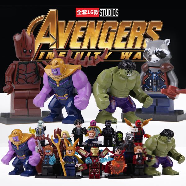 

34044 avengers 4 unlimited war iron man thanos hulk assembles building blocks toys