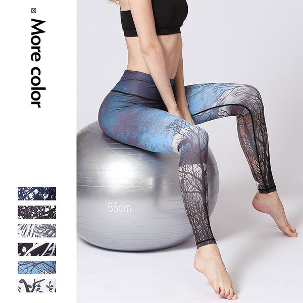

high waist elastic women leggings fitness yoga pants print quick dry tights workout gym track run trousers sweatpants sportswear, White;red