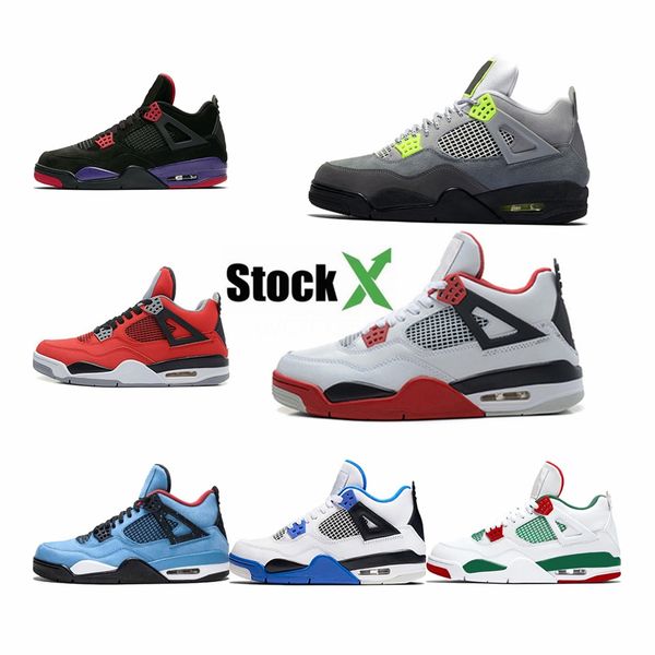 

high sales 4 4s men basketball shoes new white laser black cat thunder military blue 2020 designer shoes sport shoes sneakers #685