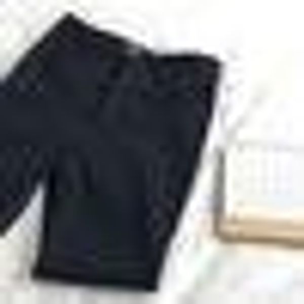 

2019 new women skinny straight jeans pants ripped ankle length solid black elastic slim high waist demin trousers, Blue
