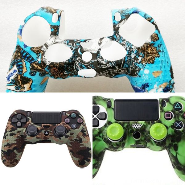 

trcrn 6 colors silicone slip anti protective skin controller for playstation 4 ps4 ds4 pro slim case thumb stick grip caps