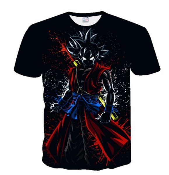 

2019 гоку новые мужчины и женщины личность аниме dragon ball z 3d печать футболки прохладный мода удобная творческая рубашка с короткими рук, White;black