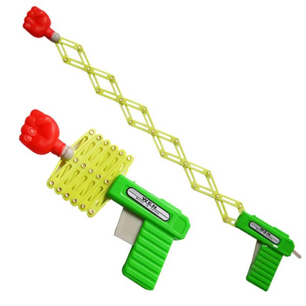 

retractable fist shooter trick toy gun funny child kids plastic party festival gift just for fun classic elastic telescopic fist