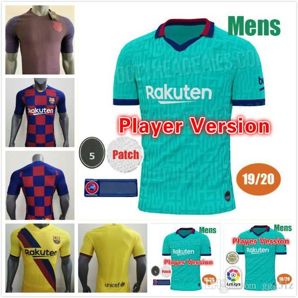

Player ver ion 19 20 barcelona maillot de foot occer jer ey arthur me i de jong griezmann 2019 2020 football player hirt 2xl