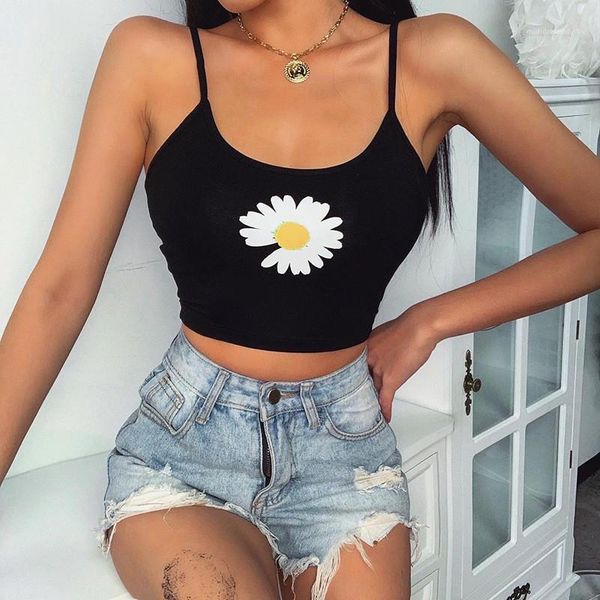 

для женщин дизайнер цветочные печати camis sexy тощий crop top casual естественный цвет scoop neck camis женская одежда, White