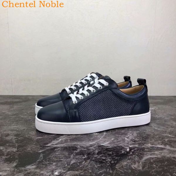 

2019 super brand chentel noble men casual shoes party dress shoes men flats lace-up sneakers male shoes big size t200413, Black