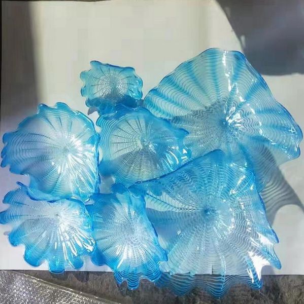 

2020 blue art wall plates for l blown glass plates wholesale fancy led decorative wall lights