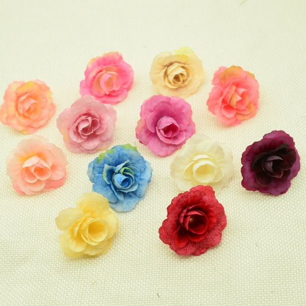 

50pcs artificial flowers wedding home decor bridal accessories clearance diy christmas wreath gift box fake plastic silk roses