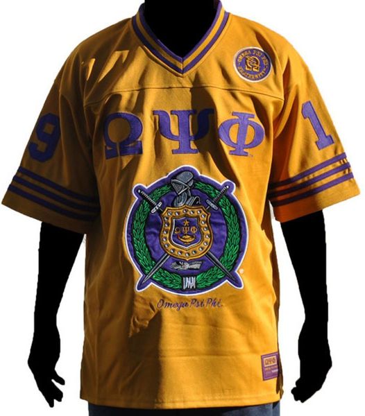 

Omega Psi Phi Fraternity Men's Football Jersey Gold