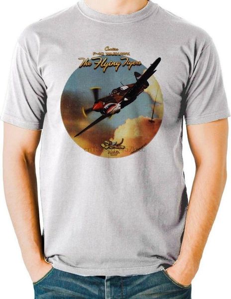 

p-40 warhawk t-shirt chennault flying tigers ww ii airplane mens small to 6xl tee shirt style round, White;black