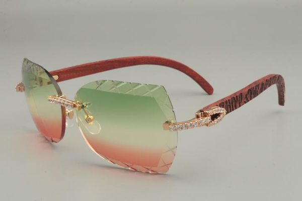 

19 years of new hand-carved pattern wooden sunglasses, 8300593-b,personalized diamond engraved lens sunglasses, size: 58-18-135mm sunglasses, White;black