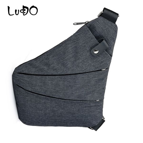 

lucdo man canvas messenger bag anti theft small mens chest bags solid magnetic button travel crossbody shoulder bag sac a main