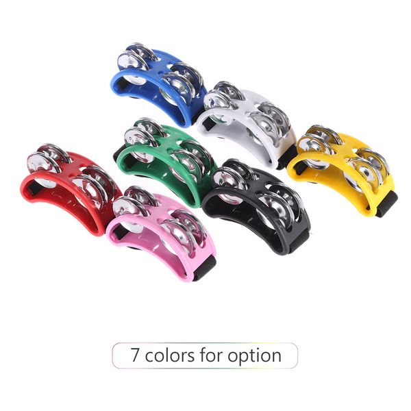 

foot tambourine percussion musical instrument 2 sets metal jingle bell