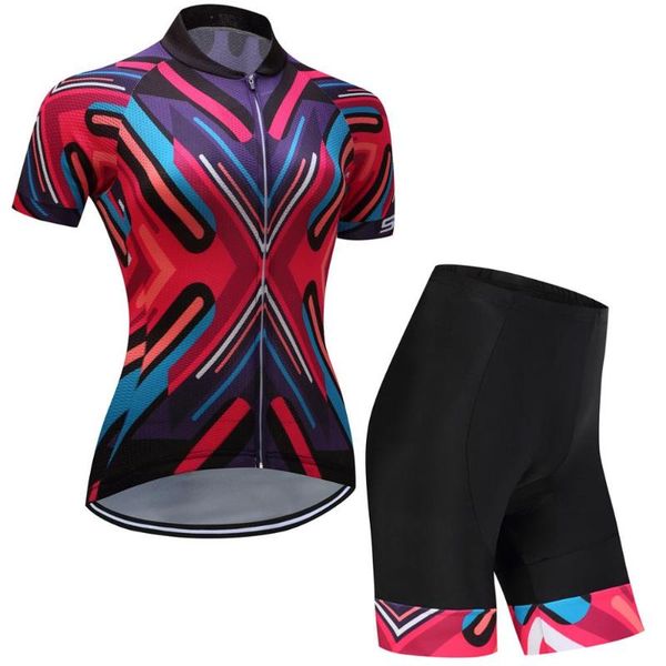 

women cycling wear cycling jersey set mtb mountain bike clothing pro team shorts racing bicycle clothes maillot ropa ciclismo, Black;blue