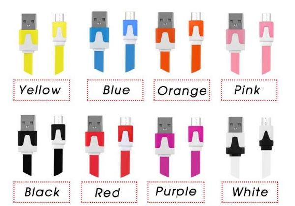 

2019 горячий продавать Android Лапша Micro USB кабель 1м 3 фута 2m 6ft 3m 10ft зарядный кабель Крас