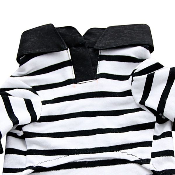 

dog striped shirt summer pet clothes comfortable cotton dog clothes black and white stripes small pet t shirt