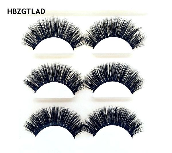 

hbzgtlad 3 pairs natural false eyelashes fake lashes long makeup 3d mink lashes extension eyelash mink eyelashes for beauty 26