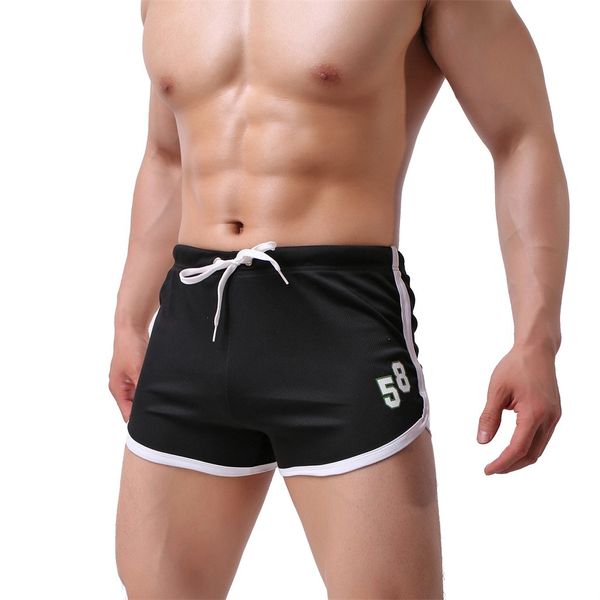 

breathable quick drying cotton blend shorts men casual beach short sports leisure summer clothing asian size erkek sort 3#, White;black