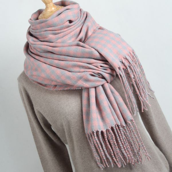 

women shawls and scarves 2018 new fashion winter warm large soft cashmere plaid scarf for women para mujer yr003