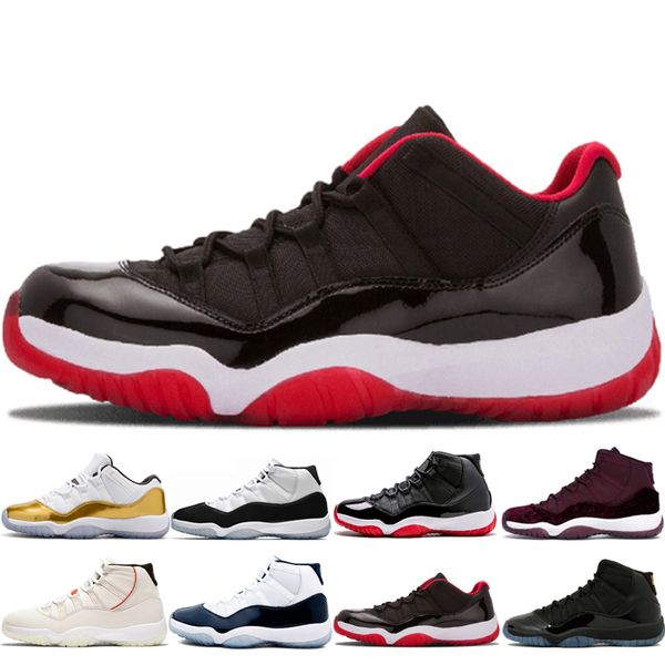 

11 11s basketball shoes men women bred low bred high cool grey prm heiress gamma blue hight velvet heiress navy gum shoes