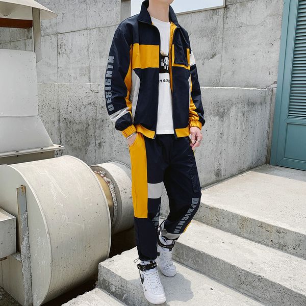 

new spring and autumn men's set fashion men two piece set fashion winter pantalon chandal hombre trainning suits for men hh50tz, Gray