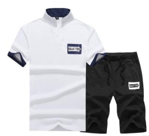 

mens designer tracksuits letter polo shorts 2pcs sets plus size summer beach short sleeve casual suits, Gray