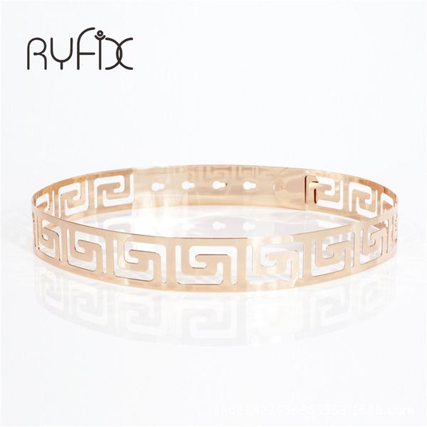 

fabulous 2019 punk style metal carved hollow out waist belt high-grade fashion waistband for women appreal accessories bl14 y200501, Black;brown