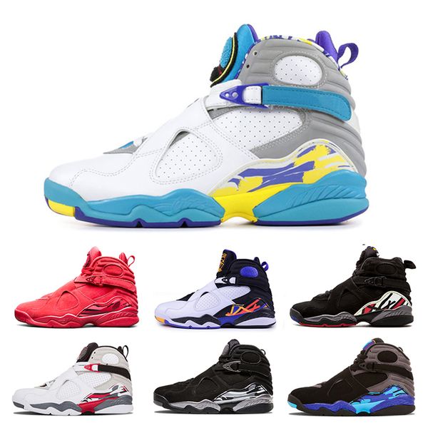 

2019 Reflective Bugs Bunny 8 8s Men Athletic Basketball Shoes Valentines Day Aqua SOUTH BEACH Chrome 3PEAT PLAYOFF Mens Sports Sneaker