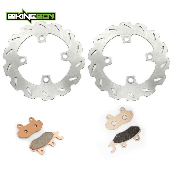 

bikingboy for kvf 750 brute force 2005 2006 2007 2008 2009 2010 2011 2012 13 14 15 front brake discs disks rotors pads