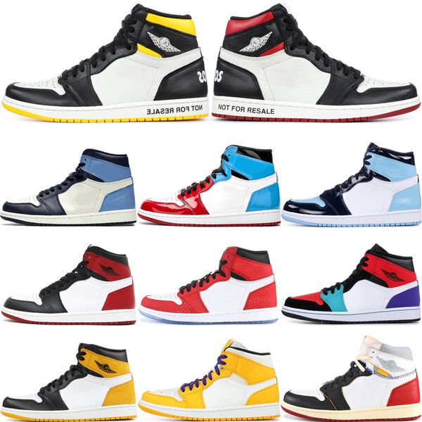 

fashion not for resale 1s basketball shoes 1 obsidian fearless black toe shadow court purple unc union og sport sneakers size 7-12