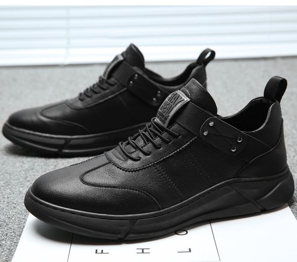 

new casual fall 2019 men's shoes breathable joker sports running shoes fashion breathable men's, Black