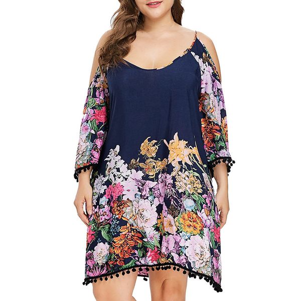 

fashion women plus size cold shoulder strapless long sleeve flower printed dress maternity dresses elegant autumn maternity 4731, White