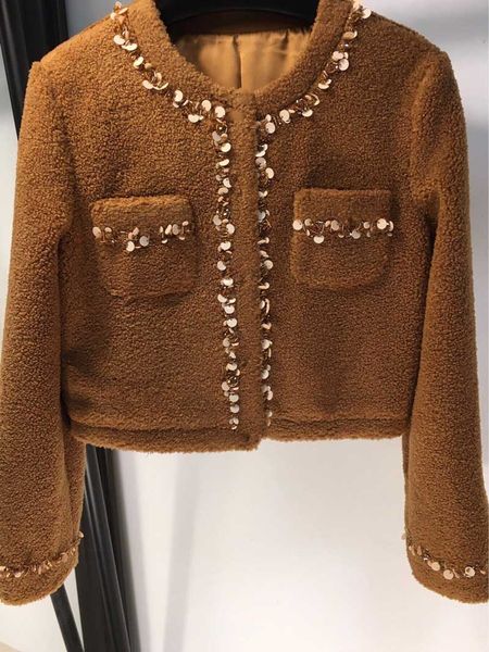 

sheep cake short coat ma'am designer brand camel jacket party outfit, Black;brown