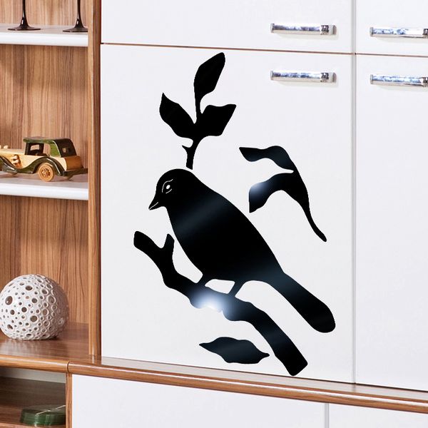 

3d wall mirror sticker clock flower acrylic diy art mural decal home room decor