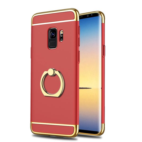 

cover case for samsung galaxy s9 3 in 1 ultra thin ring holder and hard coated non slip matte surface with electrop