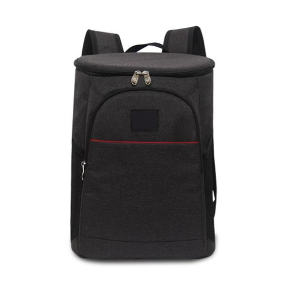 

18l zipper large capacity insulated lunch tote hand bag storage ice pack travel wine cooler oxford fabric picnic backpack, Blue;pink