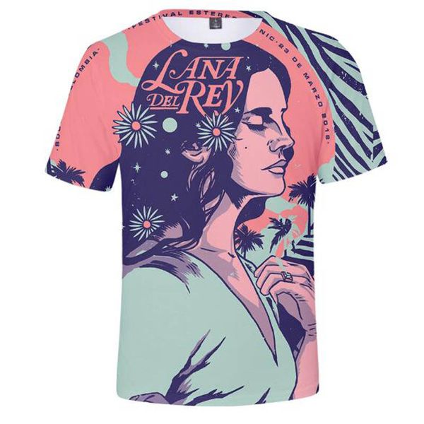 

lana del rey fashion 3d print baseball t-shirts women/men 2019 casual summer short sleeve hip hop street baseball tee top, White;black