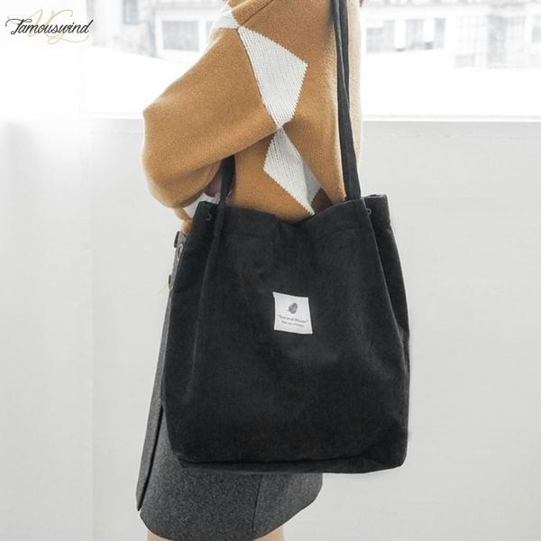 

new fashion women corduroy handbag shoulder bags tote purse casual shopping bag drop shipping good quality
