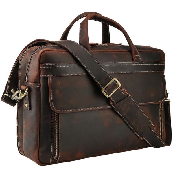 

maheu big size leather briefcase for man male genuine leather lapbusiness bag with shoulder strap travel briefcase on case