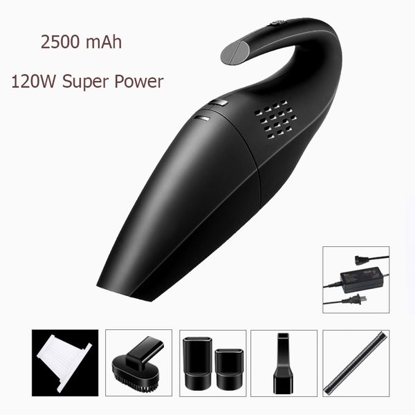 

wireless car vacuum cleaner auto 120w 5000pa 12v car home dual-use cleaner with wet/dry auto portable handheld aspirador