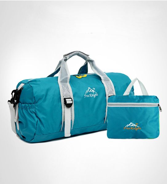 

nylon outdoor foldable sport bag traveling bag waterproof hiking handbag fitness shoulder gym training duffel