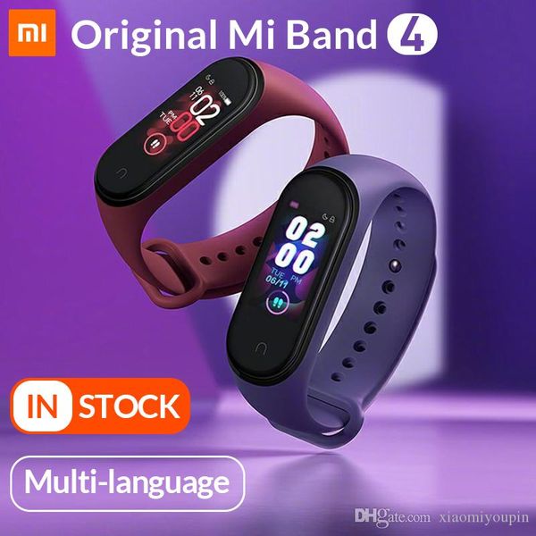 

2019 new original mi band 4 mart bracelet xiaomi fitne tracker watch heart rate leep monitor 0 95 inch oled di play bluetooth